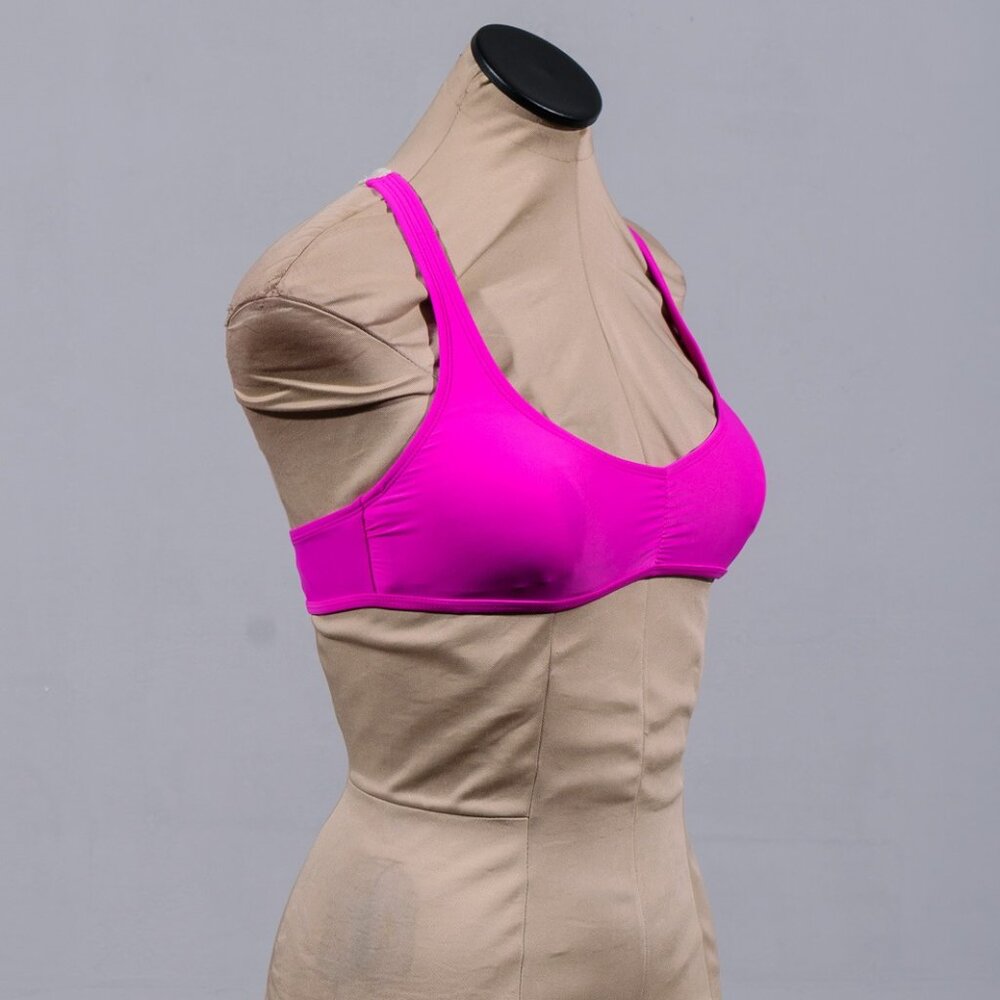 American Eagle Aerie Hot Pink Boho Crochet Racer Back Padded Bikini Top Sz XS